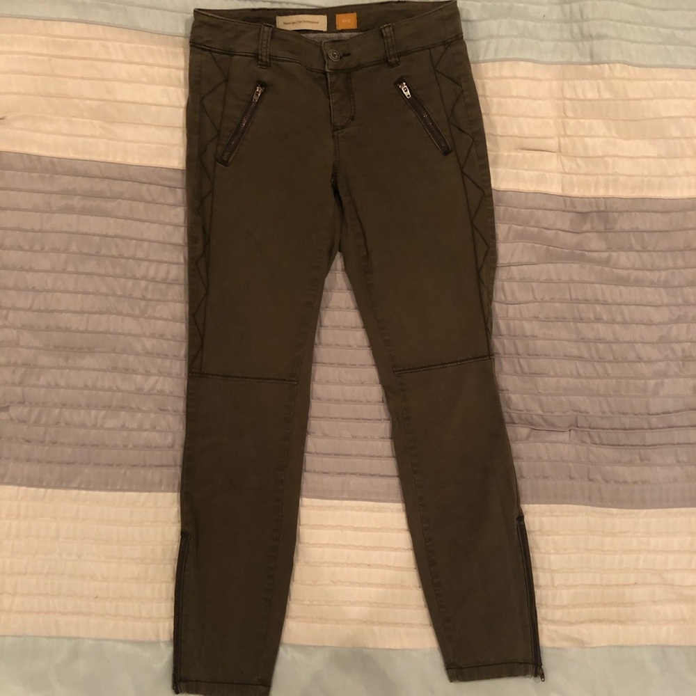 Moto ankle zip pants